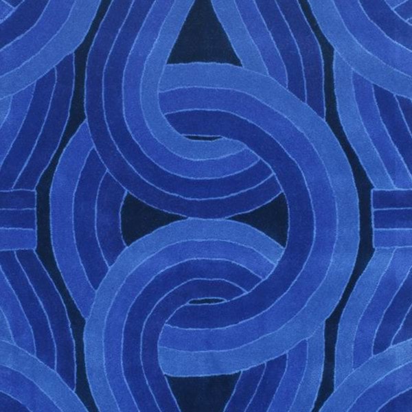 Picture of Solar Rectangle Blue Rug